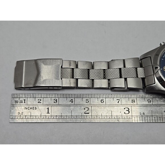 Vintage Timex Expedition Ana Digi Blue Dial Watch Indiglo 50M Alarm New Battery - Picture 10 of 14